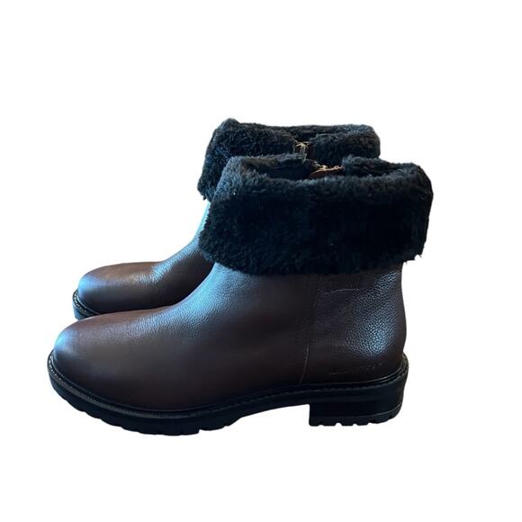Cougar Kendal Dark Brown Leather Cold Weather Waterproof Winter Boots NEW Size 7 - Picture 2 of 8
